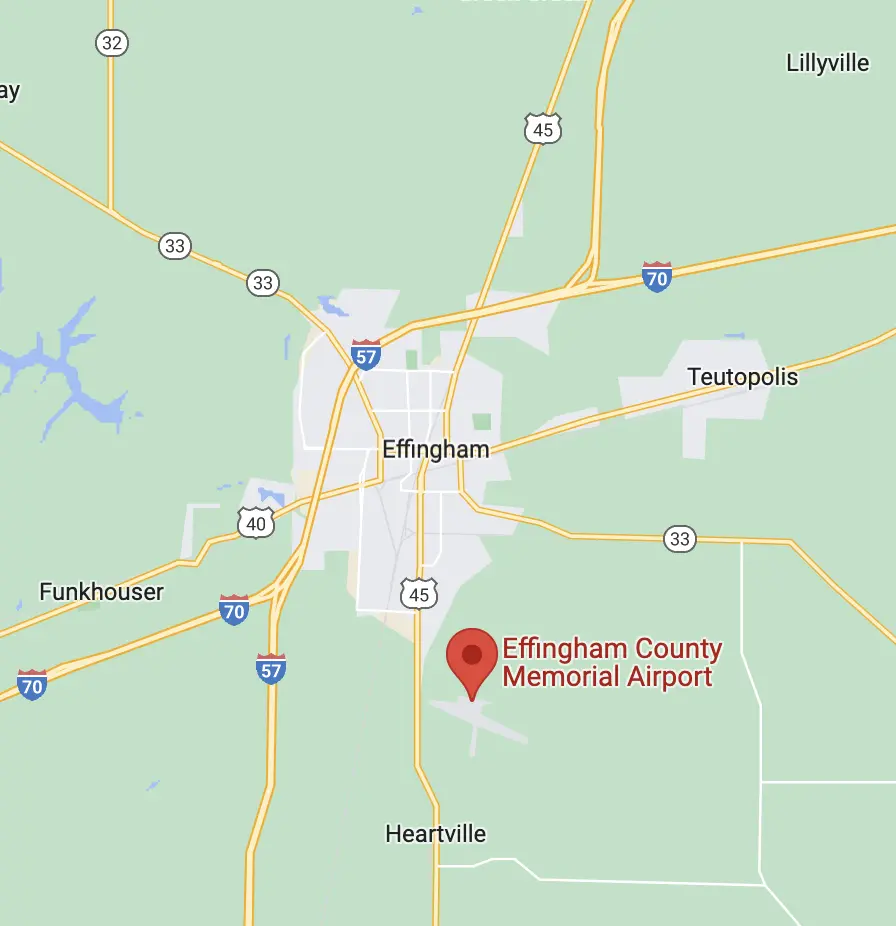 Effingham County Memorial Airport Map